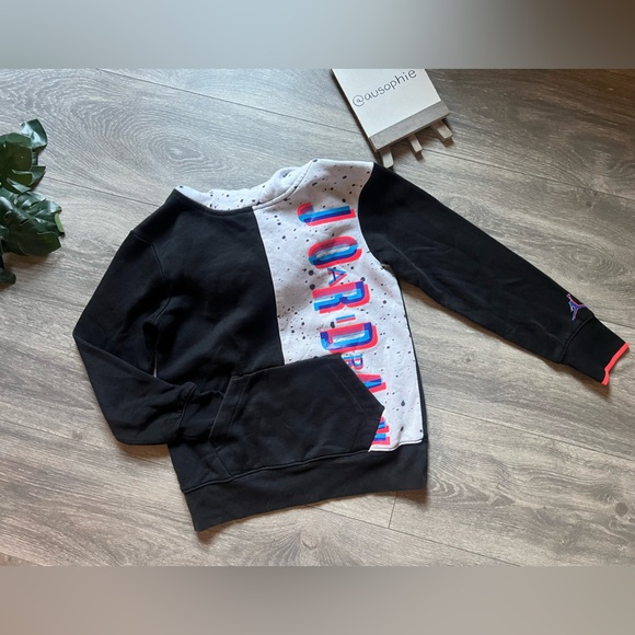 Jordan Kids' Space Glitch Colorblock Pullover Hoodie. Size 8 - 10 years - Picture 6 of 12